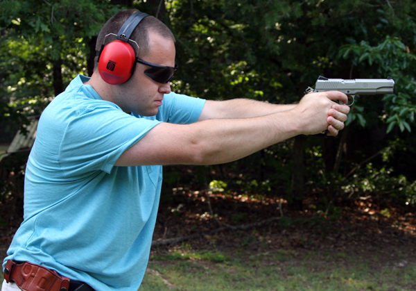 Josh Shooting the Ruger SR1911